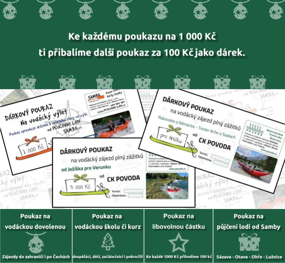 Vánoční dárkové poukazy s Povodou